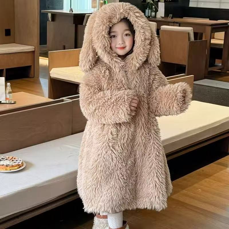 Baby X Clothing - الخريف الشتاء الفتيات معطف الفرو الطفل
