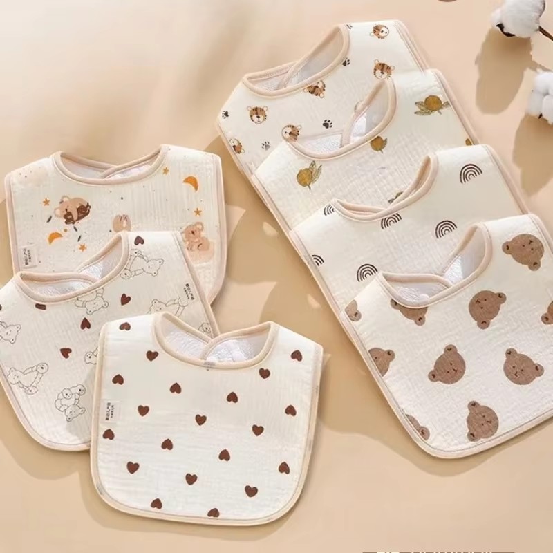 Printed Bibs Pack - 7 قطع/عبوة من مرايل الأطفال المطبوعة