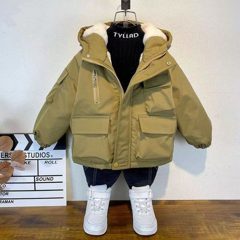 Baby X Clothing - الأطفال سميكة القطن أفخم سترة مقنعين