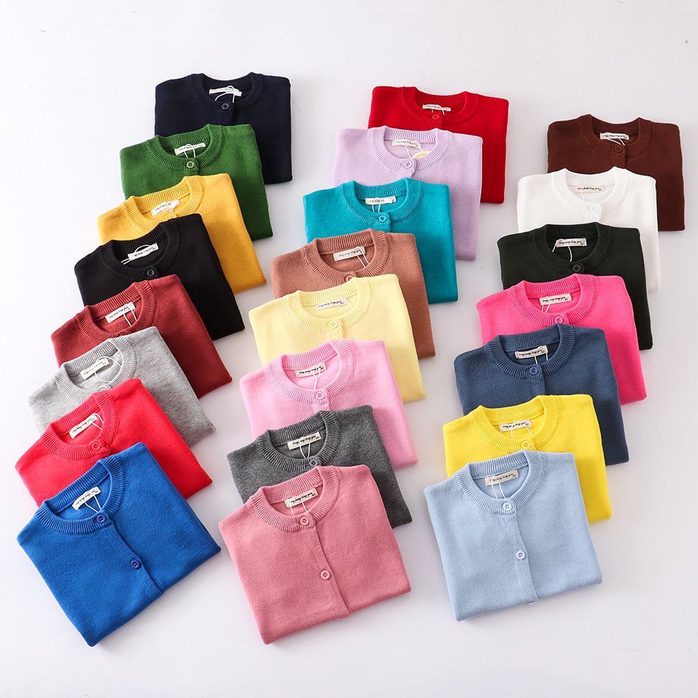 أطفال بالأزرار للفتيات 70-150  - مراجعة Knit Cardigan Infant وسعره