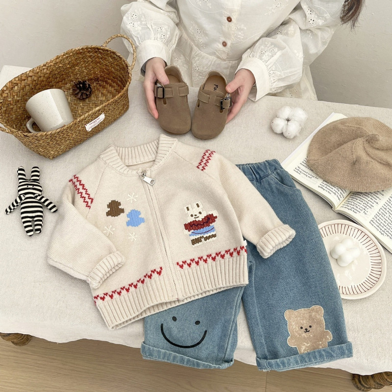 سترة أطفال للربيع المبكر على ا - مراجعة Knit Cardigan Infant وسعره
