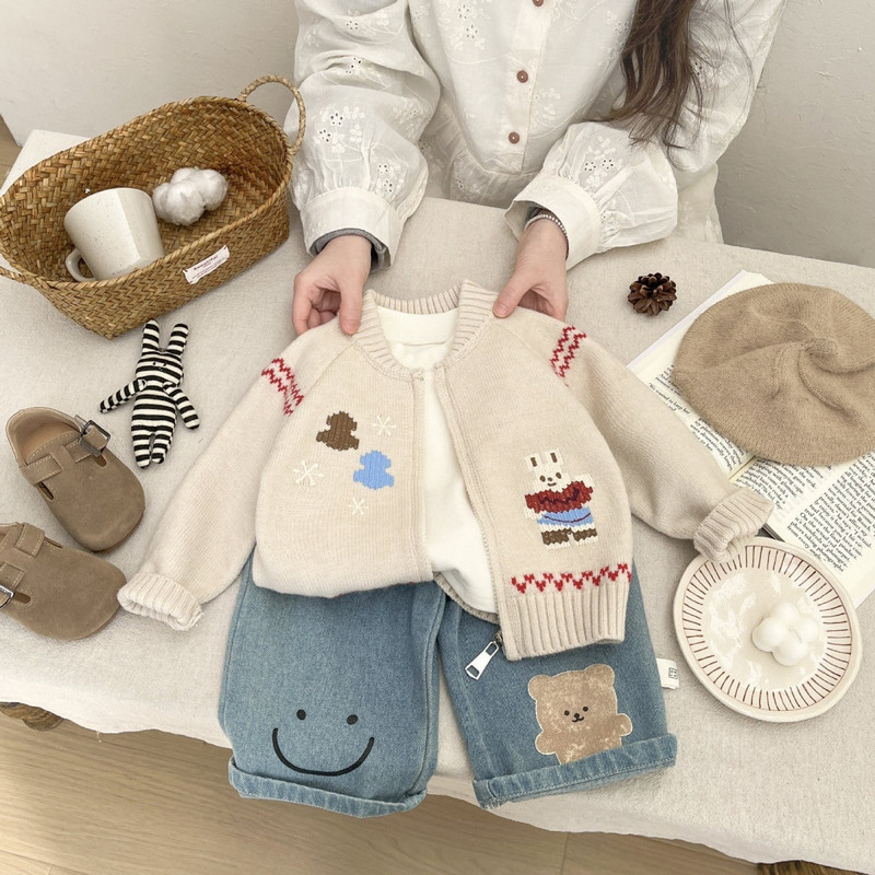 سترة أطفال للربيع المبكر على ا - مراجعة Knit Cardigan Infant وسعره