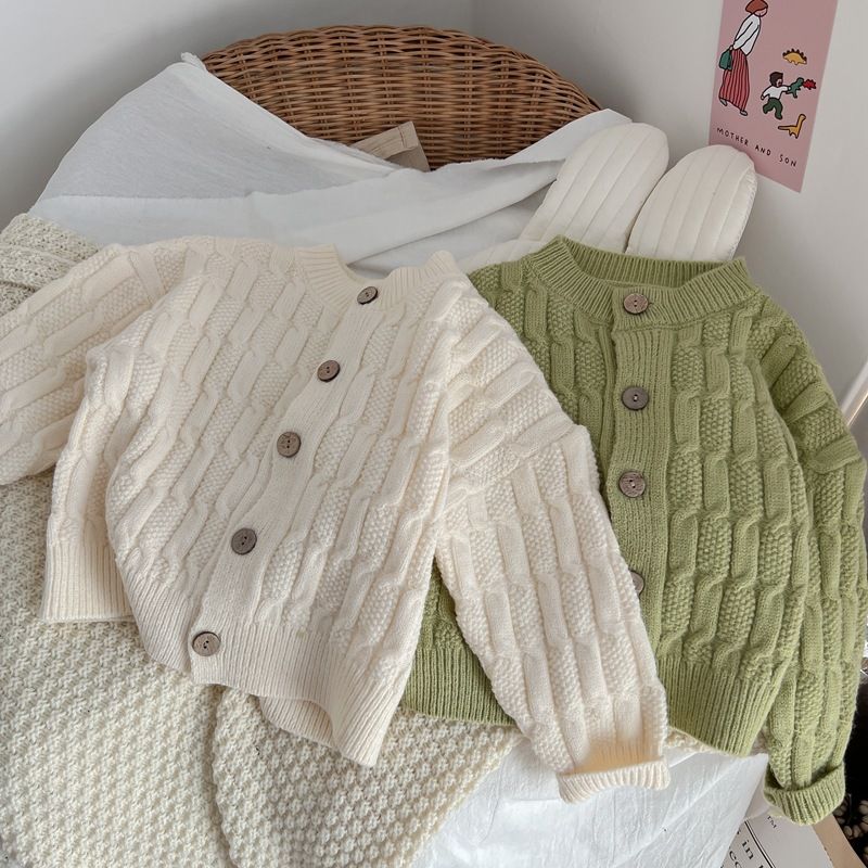 سترة محبوكة جديدة للفتيات لفصل - مراجعة Knit Cardigan Infant وسعره