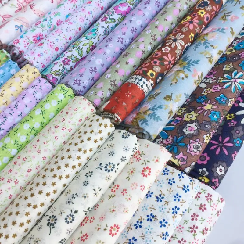 نسيج مطبوع عليه زهور من القطن  - مراجعة Baby Clothing Fabric وسعره