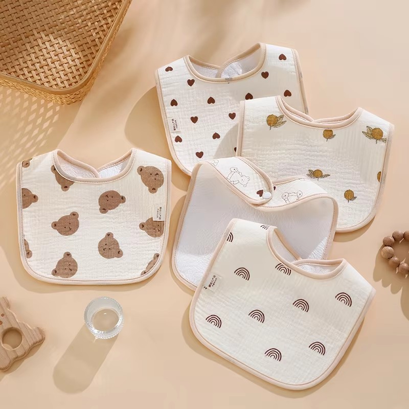 7 قطع/عبوة من مرايل الأطفال ال - مراجعة Printed Bibs Pack وسعره