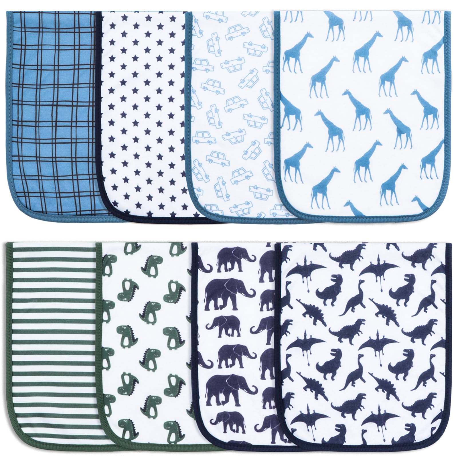 بينوكسين - مجموعة من 8 قطع من  - مراجعة Printed Bibs Pack وسعره