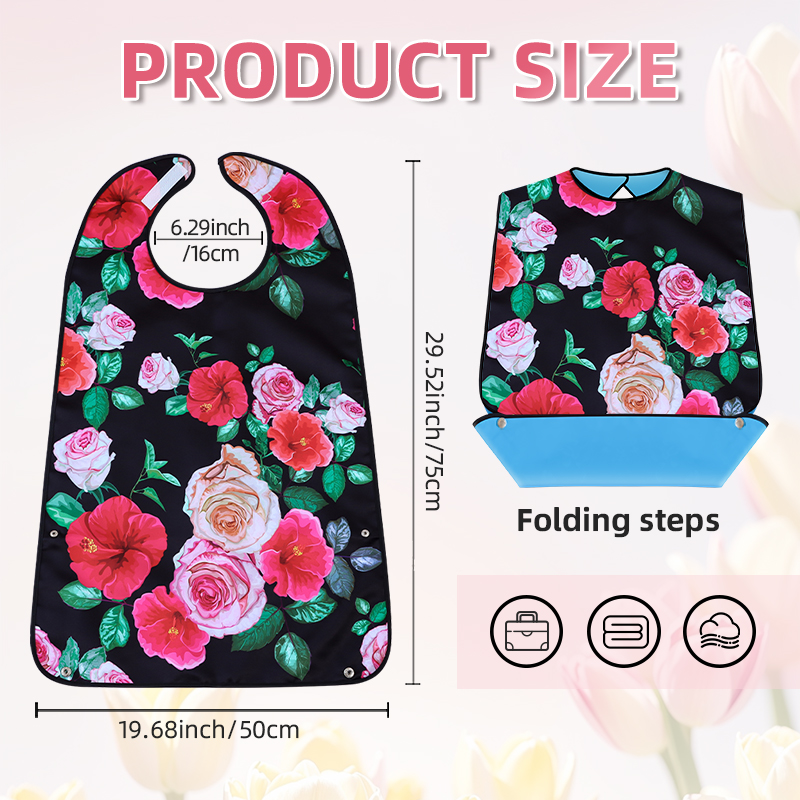 مريلة مقاومة للماء للبالغين في - مراجعة Printed Bibs Pack وسعره